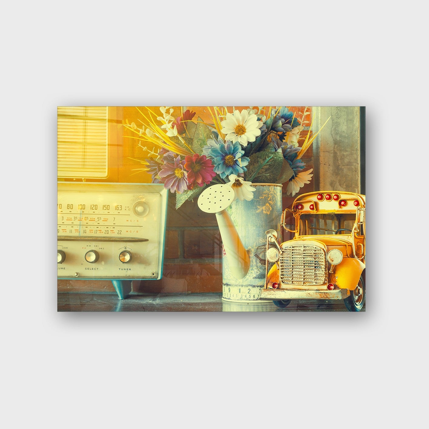 Quadro Decorativo em Vidro Temperado Multicolor 50x70cm - Arte Moderna para Parede