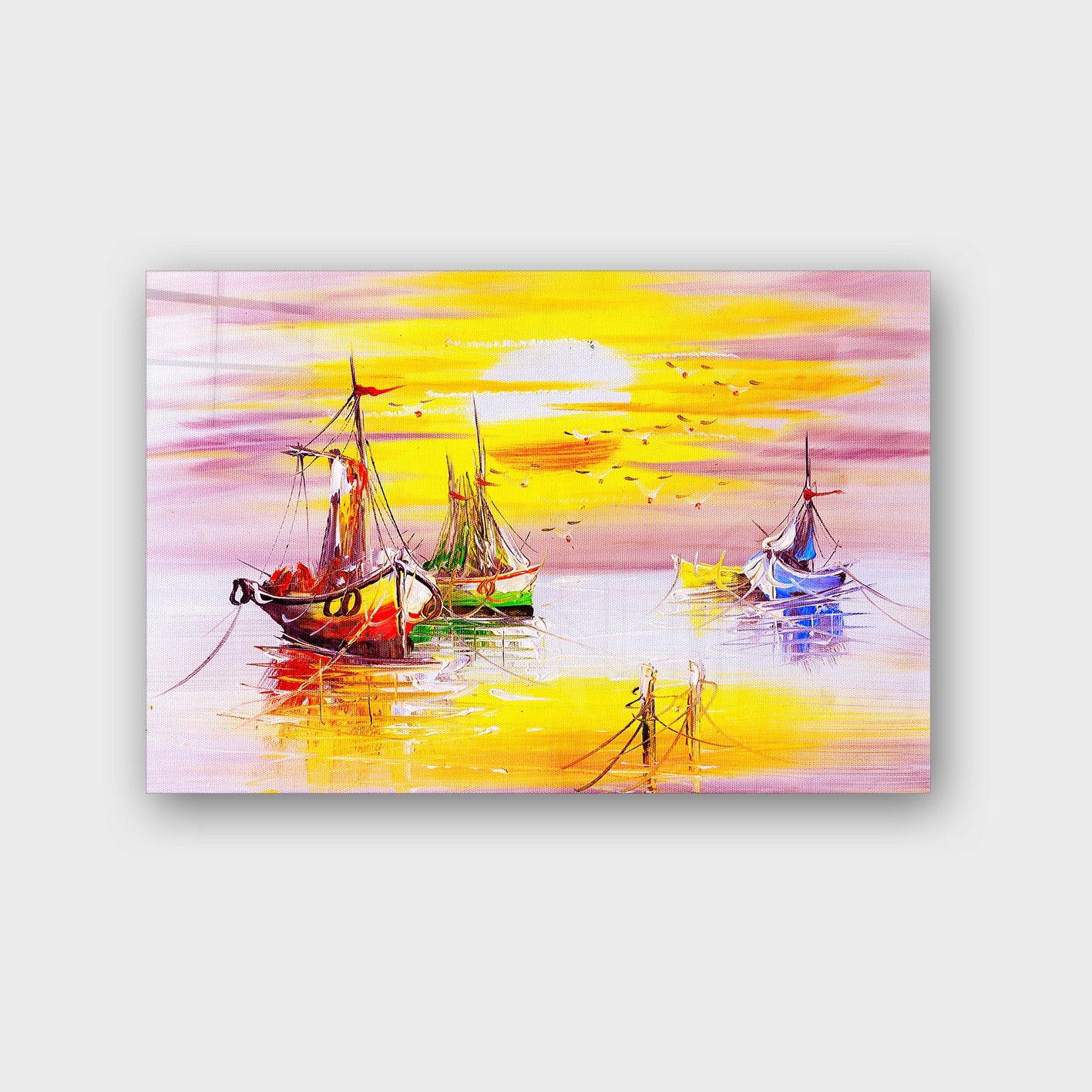 Quadro Decorativo em Vidro Temperado Multicolor 40x60cm - Arte Moderna para Parede