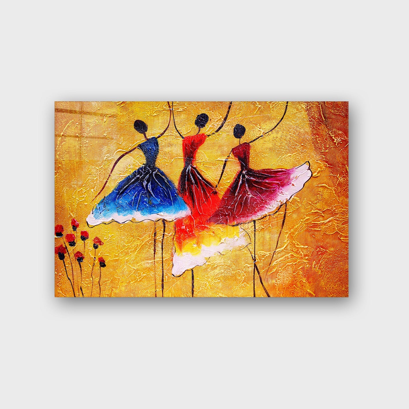 Quadro Decorativo em Vidro Temperado Multicolor 50x70cm - Arte Moderna para Parede