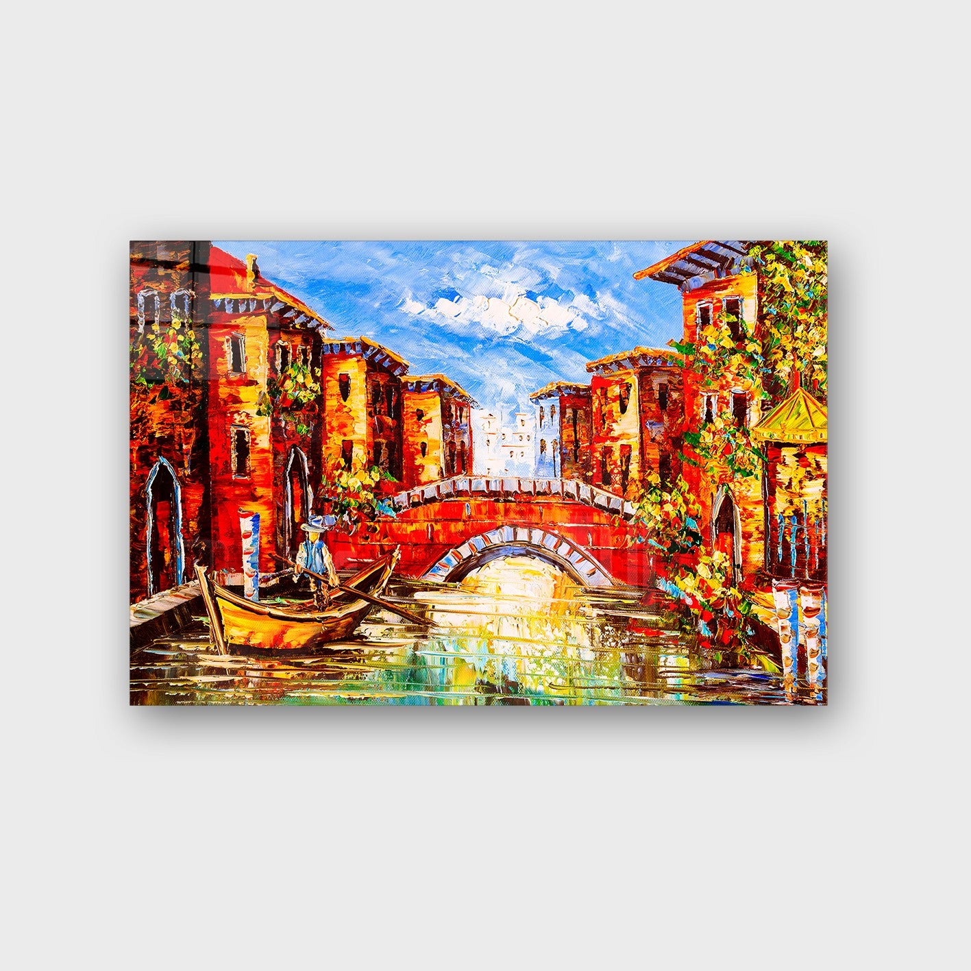 Quadro Decorativo em Vidro Temperado Multicolor 40x60cm - Arte Moderna para Parede