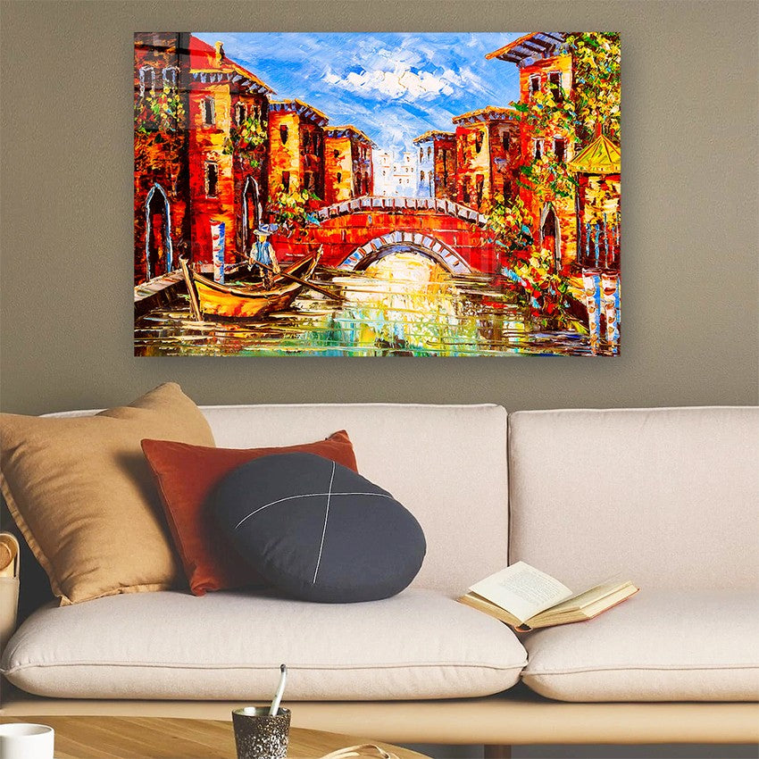 Quadro Decorativo em Vidro Temperado Multicolor 50x70cm - Arte Moderna para Parede