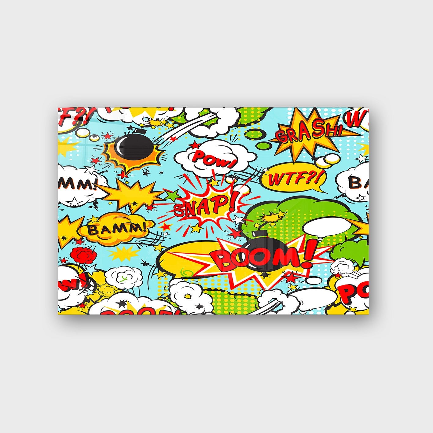 Quadro Decorativo em Vidro Temperado Multicolor 50x70cm - Arte Moderna para Parede