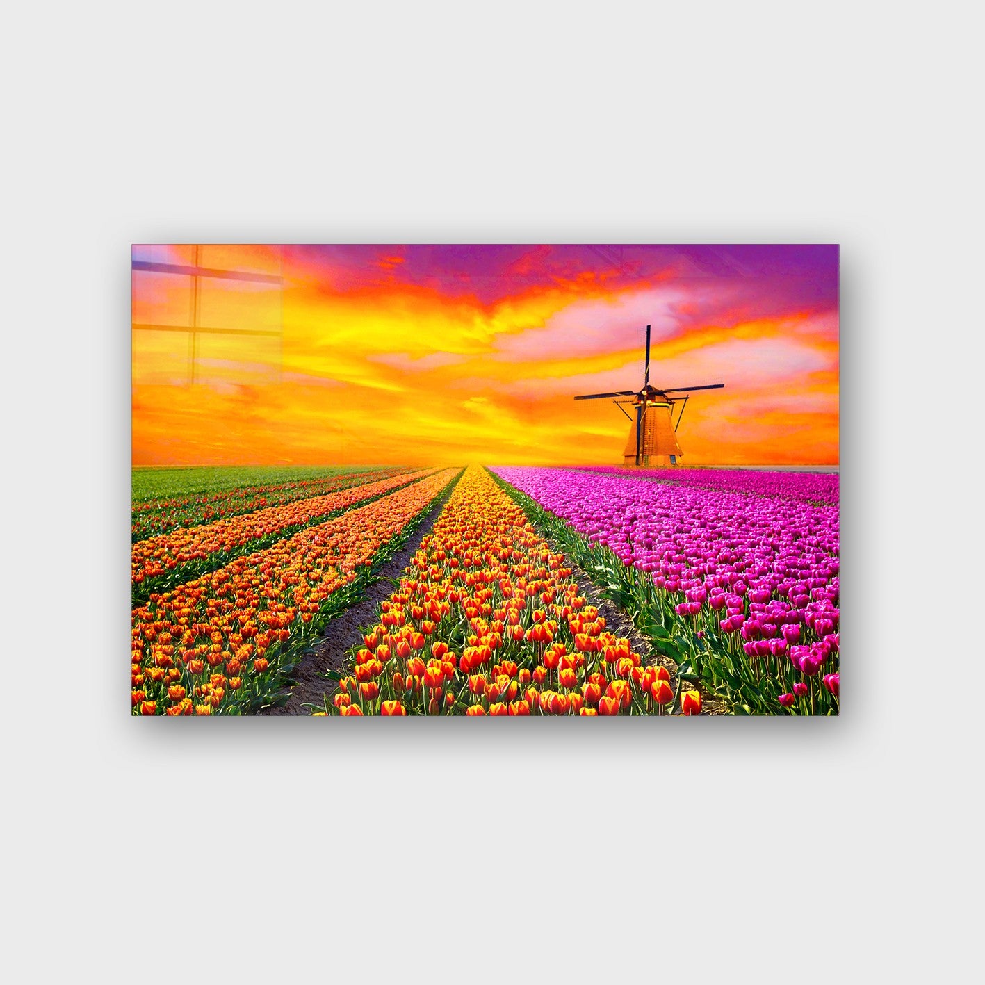 Quadro Decorativo em Vidro Temperado Multicolor 70x100cm - Arte Moderna para Parede