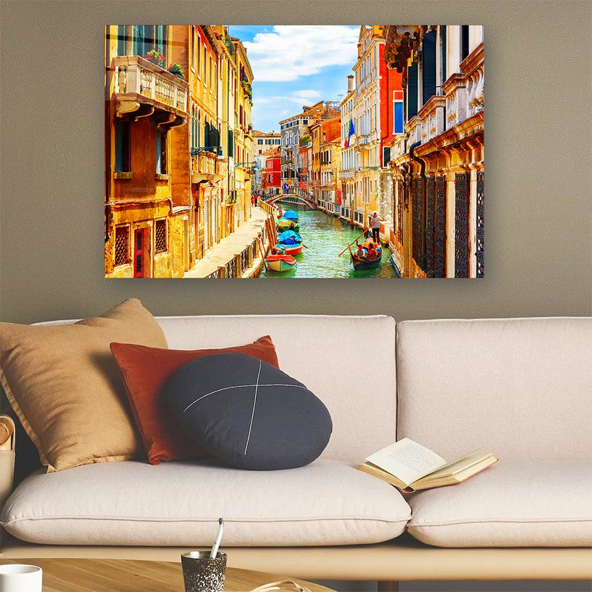 Quadro Decorativo em Vidro Temperado Multicolor 50x70cm - Arte Moderna para Parede