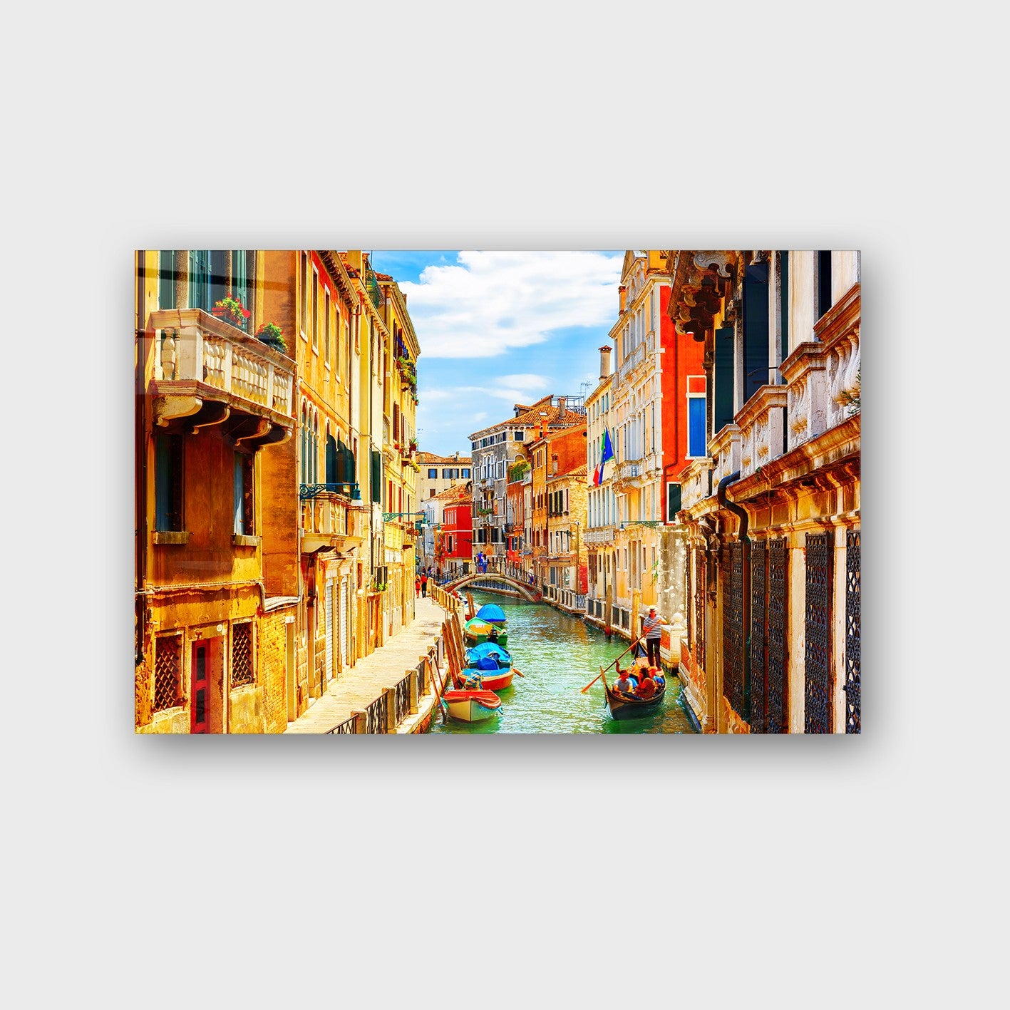 Quadro Decorativo em Vidro Temperado Multicolor 50x70cm - Arte Moderna para Parede