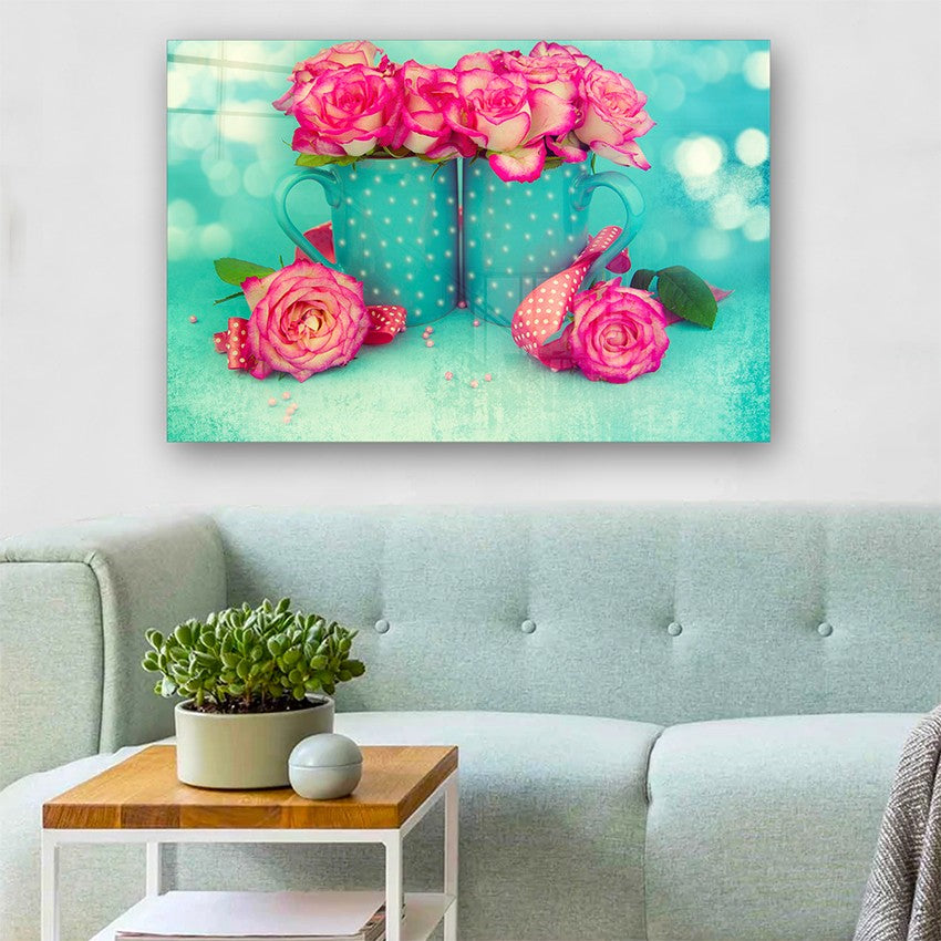 Quadro Decorativo em Vidro Temperado Multicolor 70x100cm - Arte Moderna para Parede