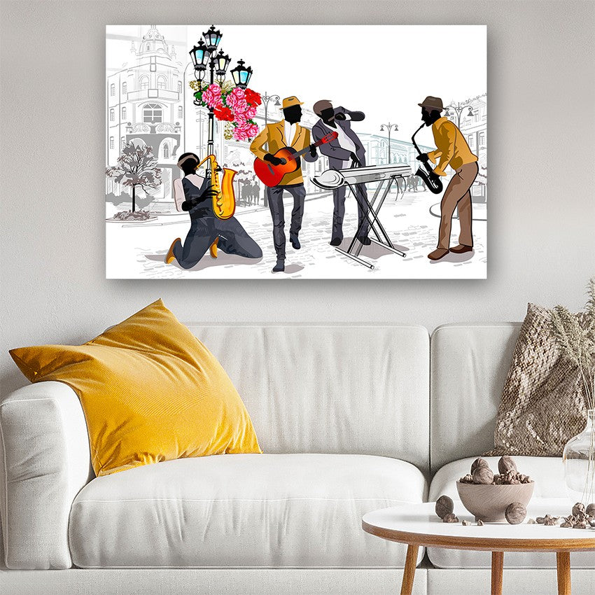 Quadro Decorativo em Vidro Temperado Multicolor 50x70cm - Arte Moderna para Parede