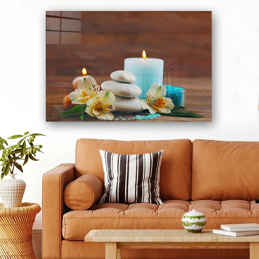 Quadro Decorativo em Vidro Temperado Multicolor 40x60cm - Arte Moderna para Parede