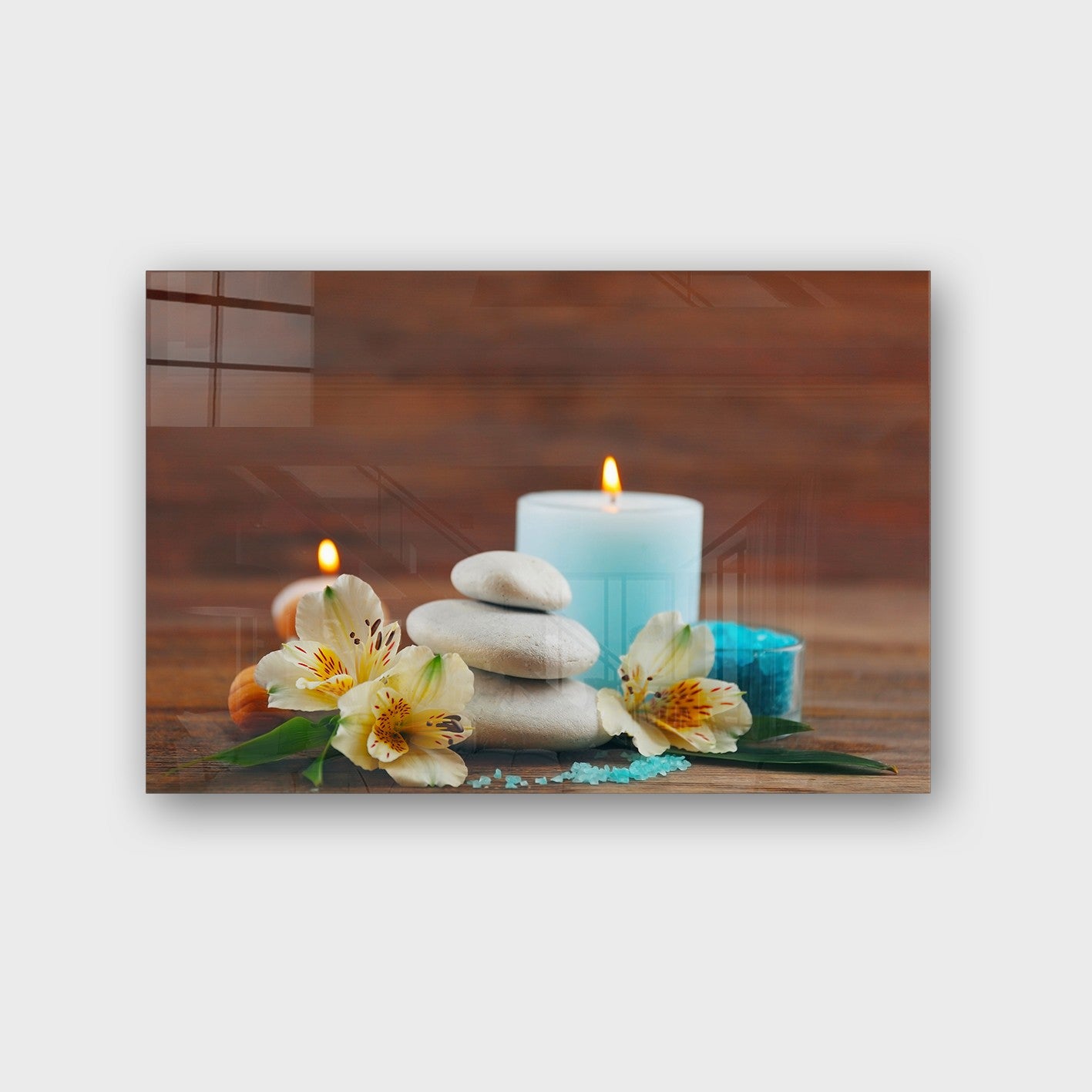 Quadro Decorativo em Vidro Temperado Multicolor 50x70cm - Arte Moderna para Parede