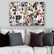 Quadro Decorativo em Vidro Temperado Multicolor 70x100cm - Arte Moderna para Parede