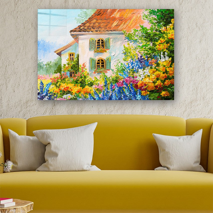Quadro Decorativo em Vidro Temperado Multicolor 70x100cm - Arte Moderna para Parede