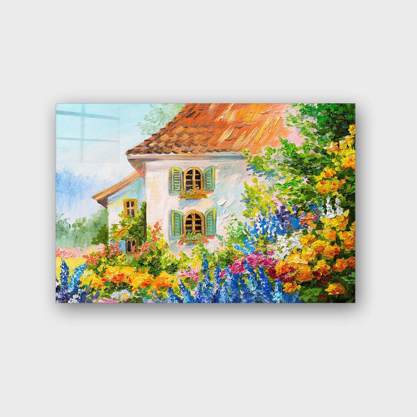 Quadro Decorativo em Vidro Temperado Multicolor 70x100cm - Arte Moderna para Parede