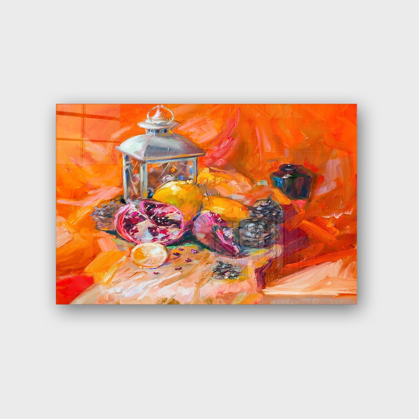 Quadro Decorativo em Vidro Temperado Multicolor 50x70cm - Arte Moderna para Parede