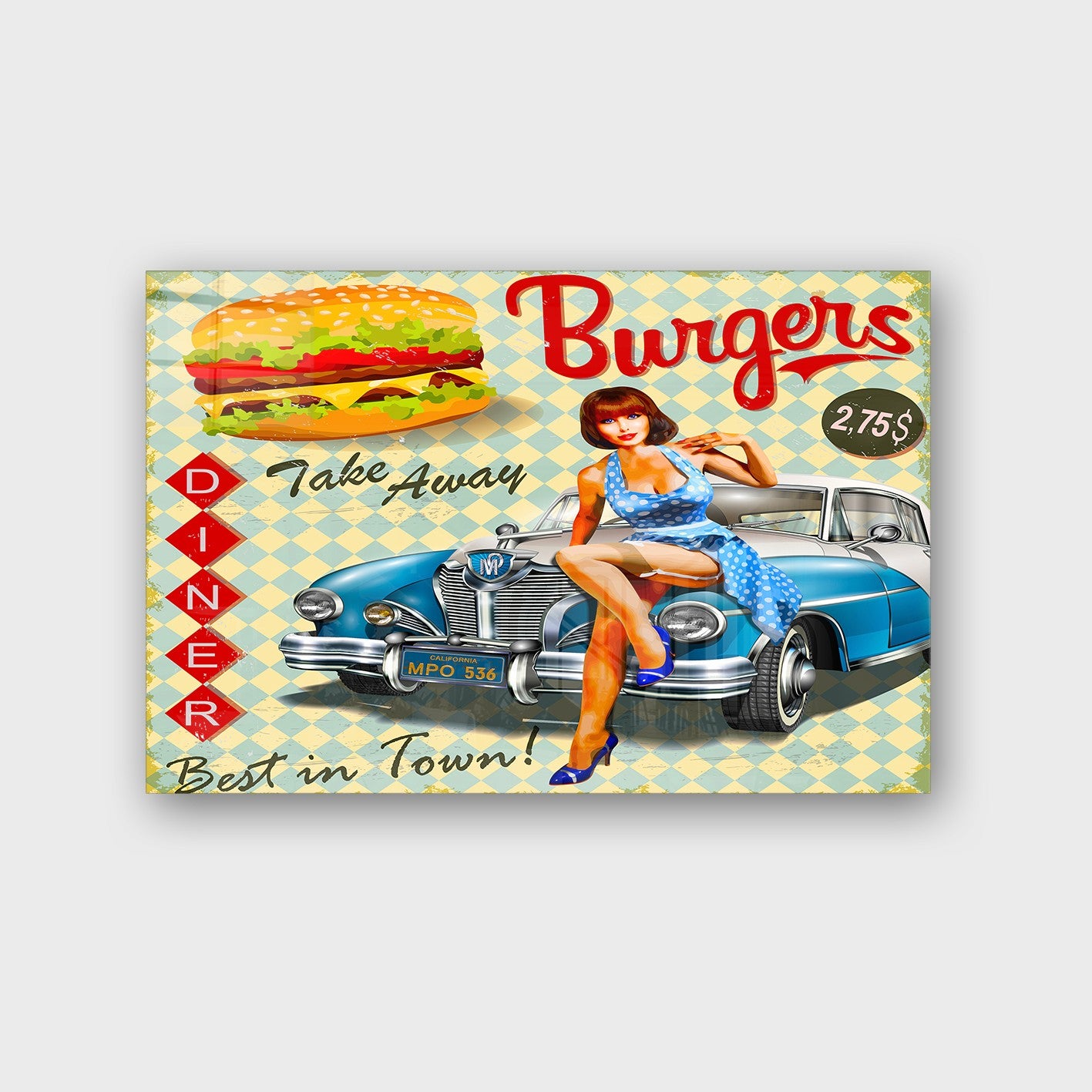 Quadro Decorativo em Vidro Temperado Multicolor 70x100cm - Arte Moderna para Parede