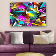 Quadro Decorativo em Vidro Temperado Multicolor 40x60cm - Arte Moderna para Parede