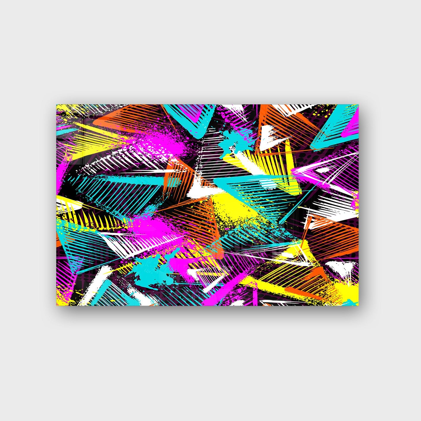 Quadro Decorativo em Vidro Temperado Multicolor 70x100cm - Arte Moderna para Parede