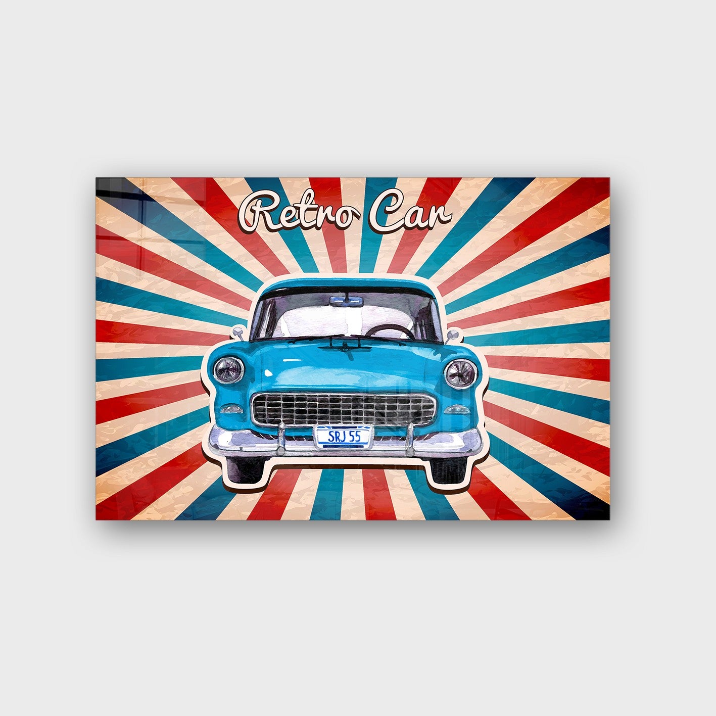 Quadro Decorativo em Vidro Temperado Multicolor 50x70cm - Arte Moderna para Parede