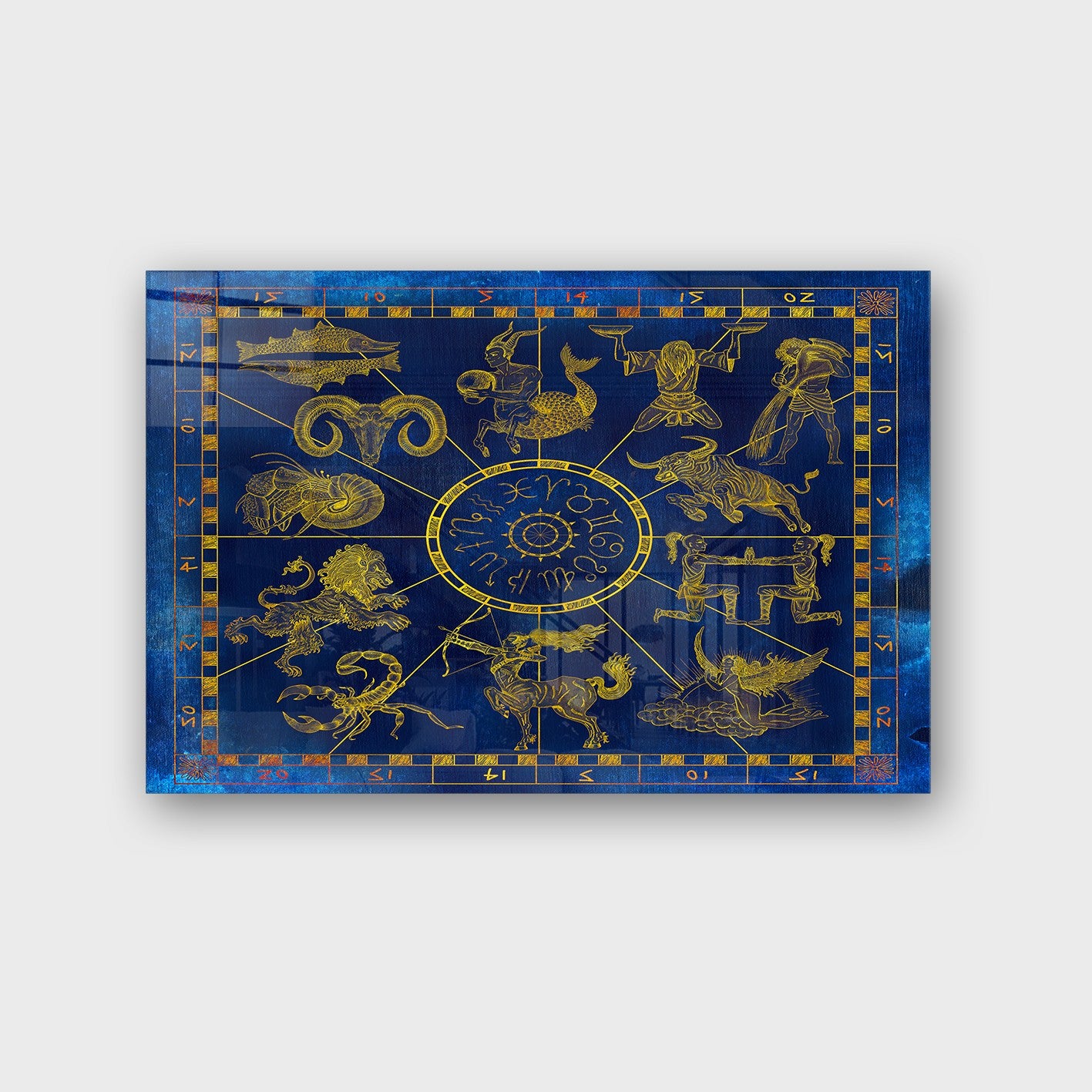 Quadro Decorativo em Vidro Temperado Multicolor 40x60cm - Arte Moderna para Parede