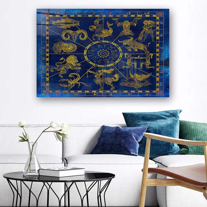 Quadro Decorativo em Vidro Temperado Multicolor 50x70cm - Arte Moderna para Parede