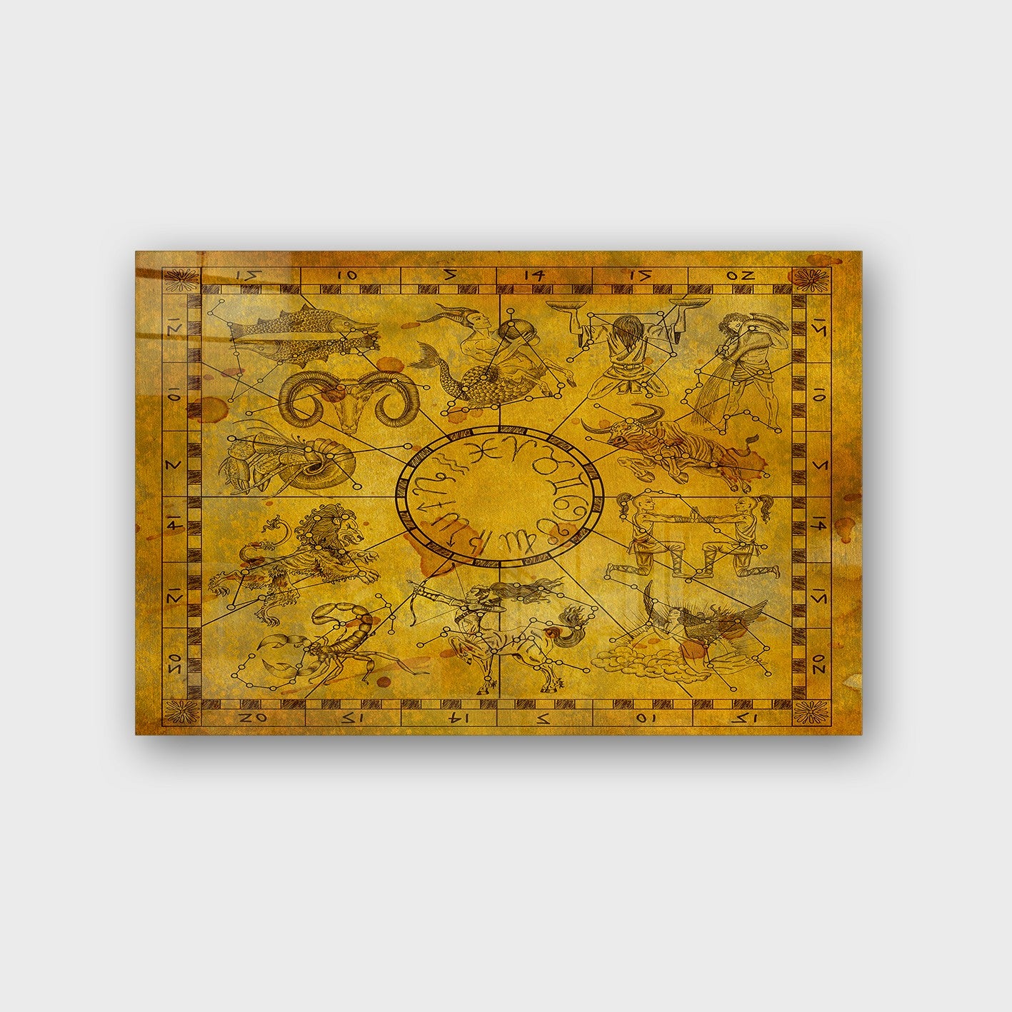 Quadro Decorativo em Vidro Temperado Multicolor 40x60cm - Arte Moderna para Parede