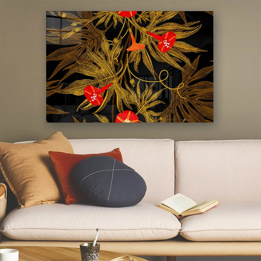 Quadro Decorativo em Vidro Temperado Multicolor 40x60cm - Arte Moderna para Parede