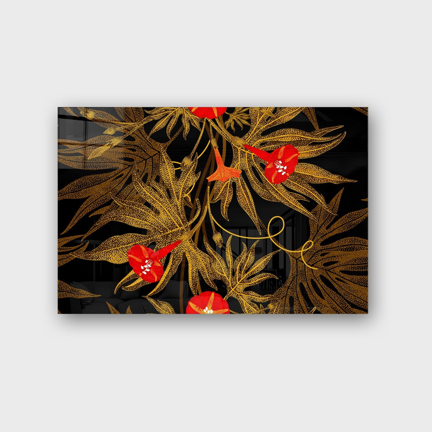 Quadro Decorativo em Vidro Temperado Multicolor 70x100cm - Arte Moderna para Parede