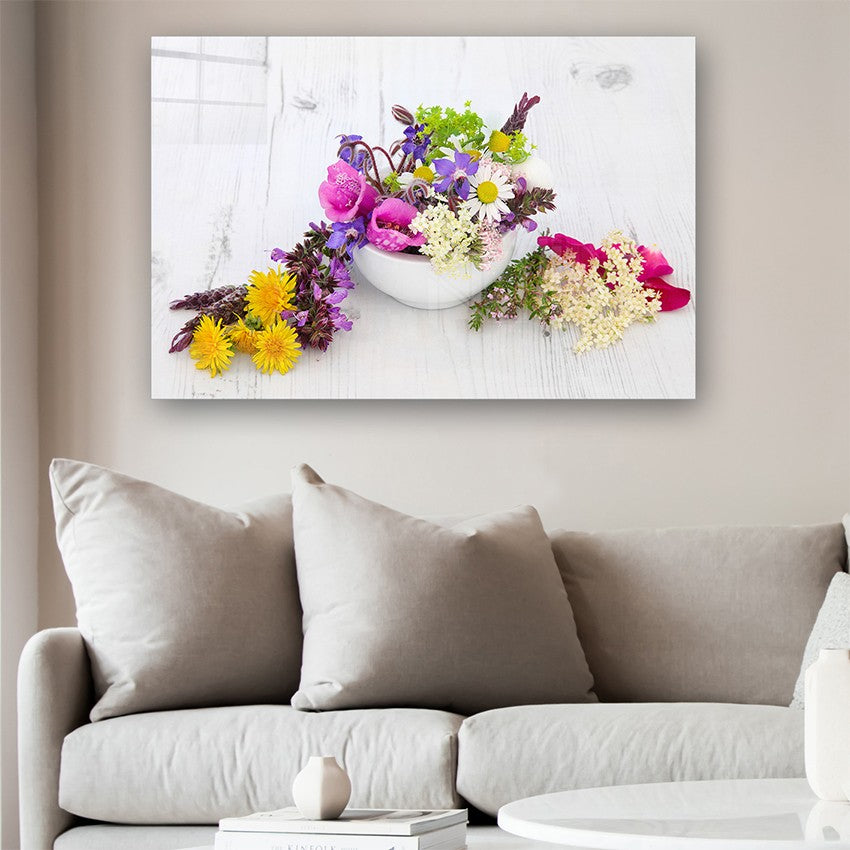 Quadro Decorativo em Vidro Temperado Multicolor 40x60cm - Arte Moderna para Parede