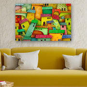 Quadro Decorativo em Vidro Temperado Multicolor 70x100cm - Arte Moderna para Parede