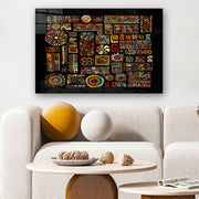 Quadro Decorativo em Vidro Temperado Multicolor 50x70cm - Arte Moderna para Parede