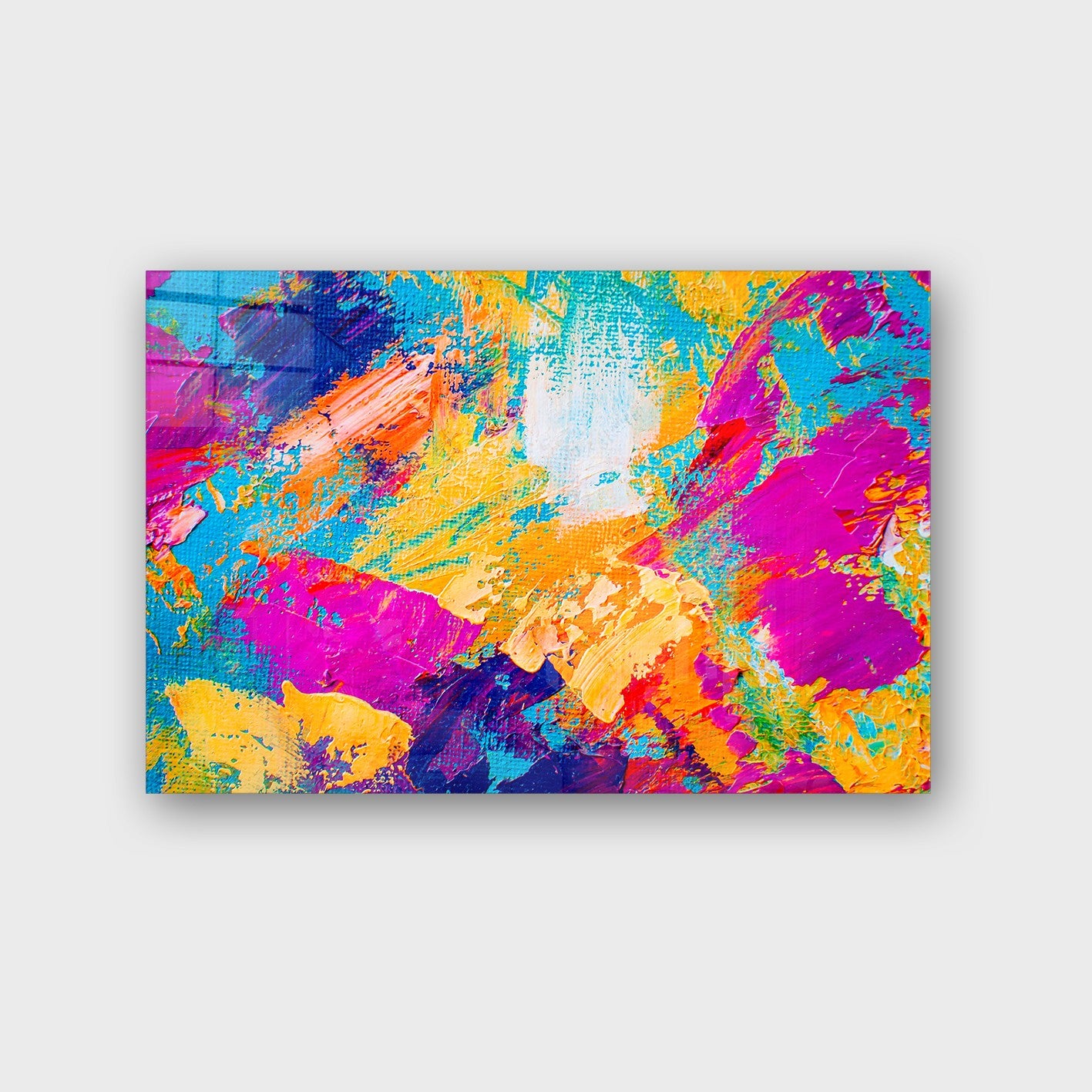 Quadro Decorativo em Vidro Temperado Multicolor 40x60cm - Arte Moderna para Parede