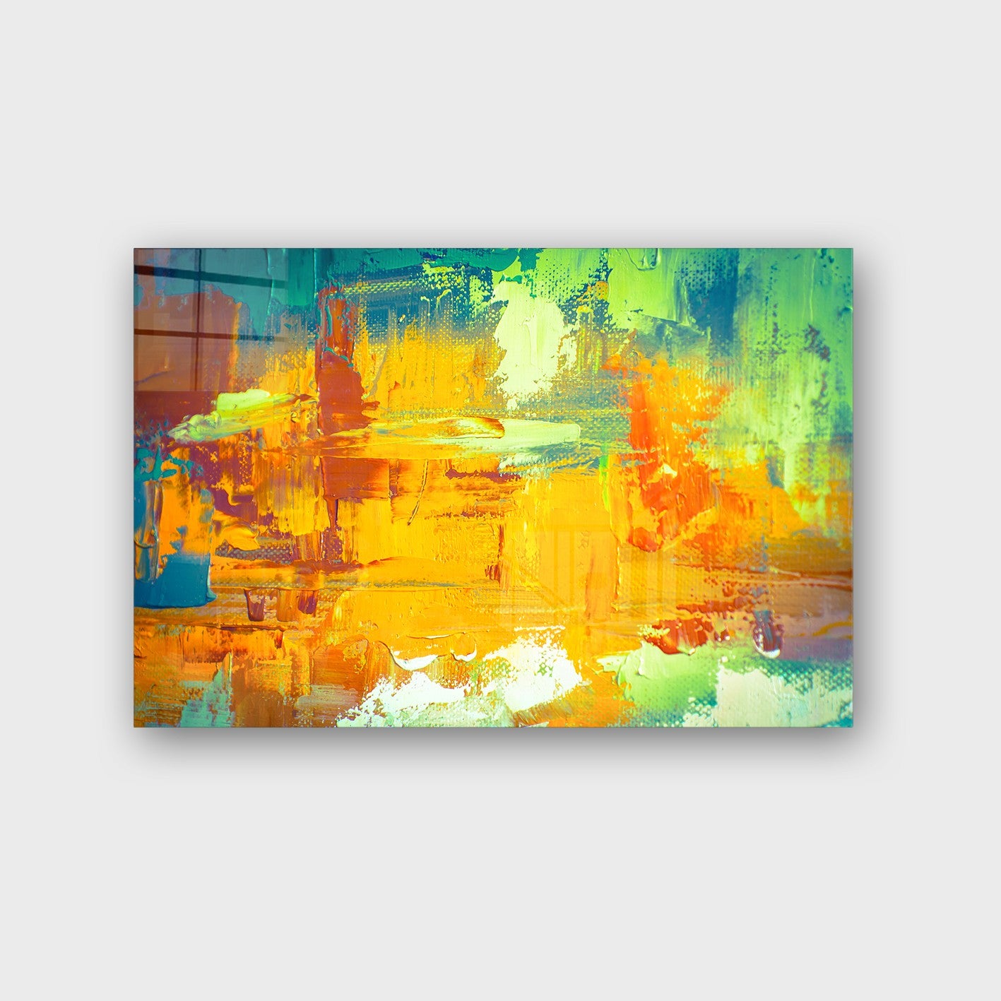 Quadro Decorativo em Vidro Temperado Multicolor 50x70cm - Arte Moderna para Parede