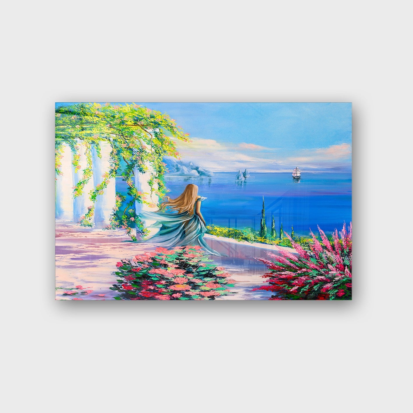 Quadro Decorativo em Vidro Temperado Multicolor 50x70cm - Arte Moderna para Parede