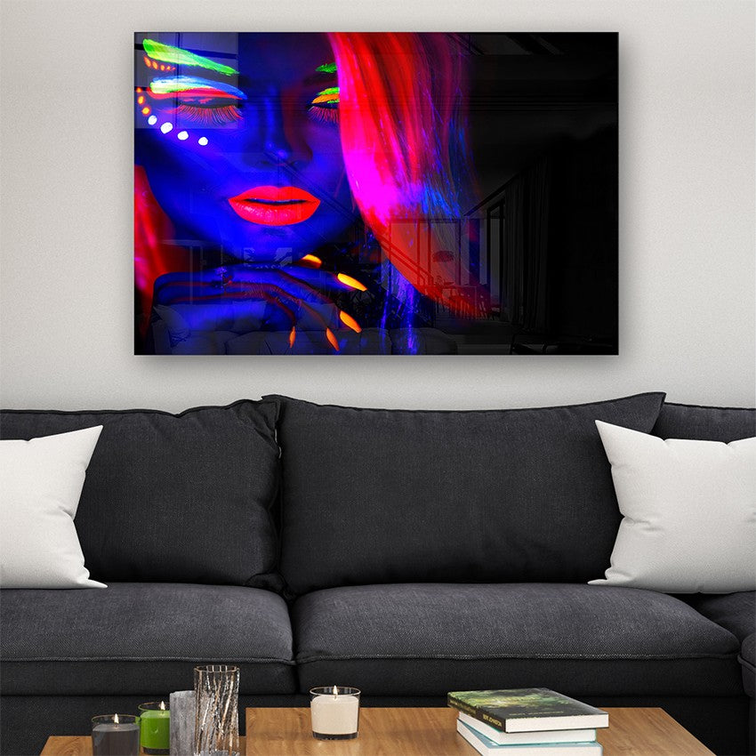 Quadro Decorativo em Vidro Temperado Multicolor 70x100cm - Arte Moderna para Parede