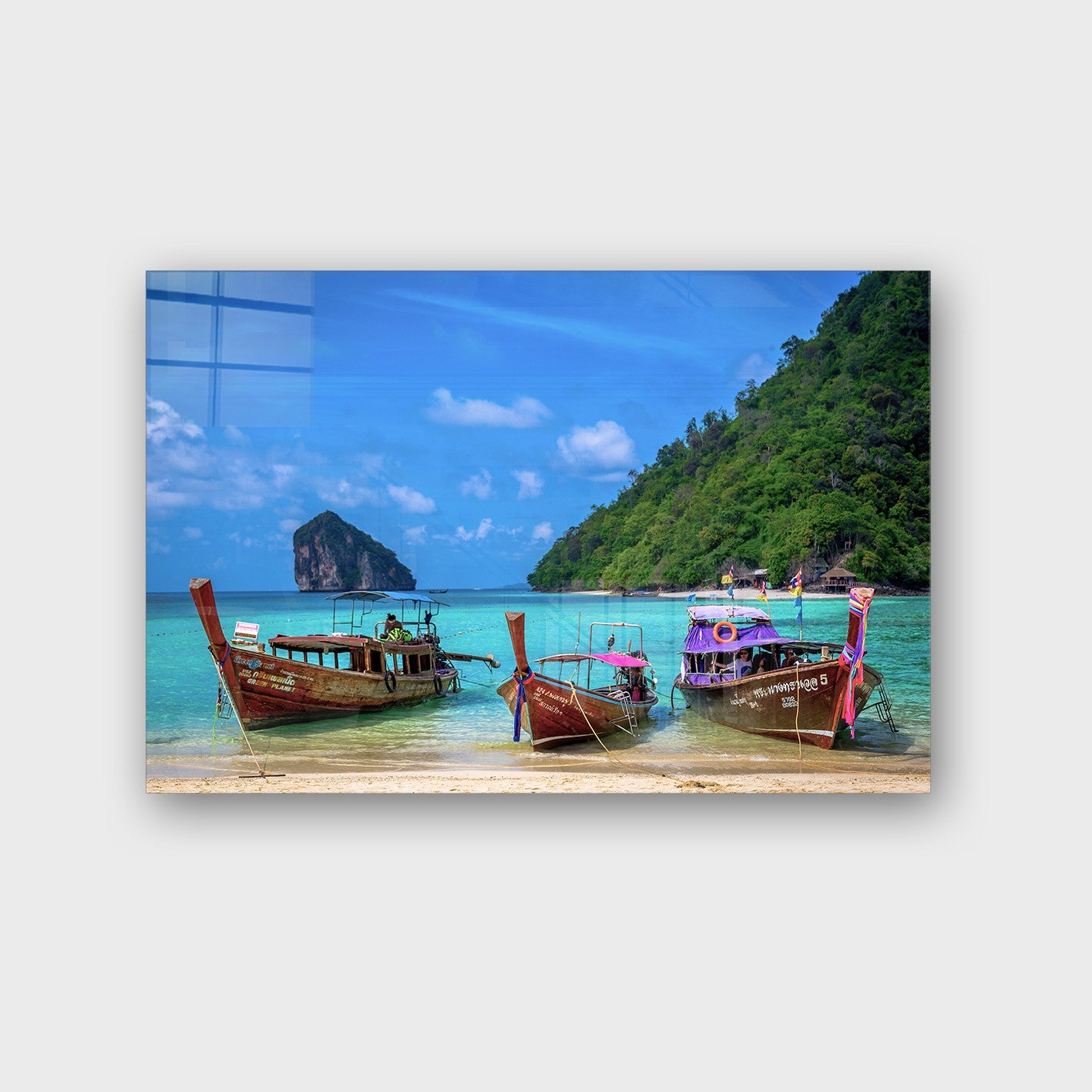 Quadro Decorativo em Vidro Temperado Multicolor 70x100cm - Arte Moderna para Parede