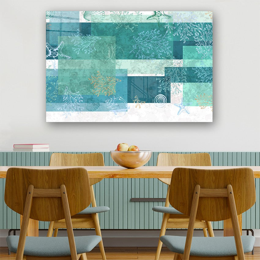 Quadro Decorativo em Vidro Temperado Multicolor 40x60cm - Arte Moderna para Parede