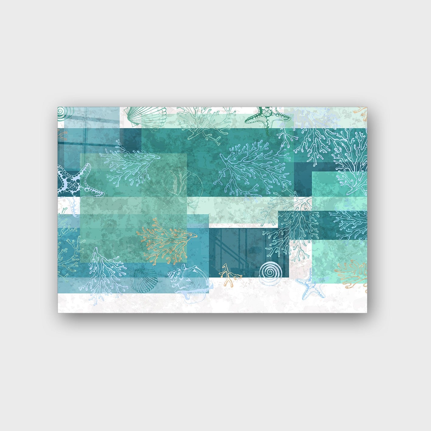 Quadro Decorativo em Vidro Temperado Multicolor 40x60cm - Arte Moderna para Parede