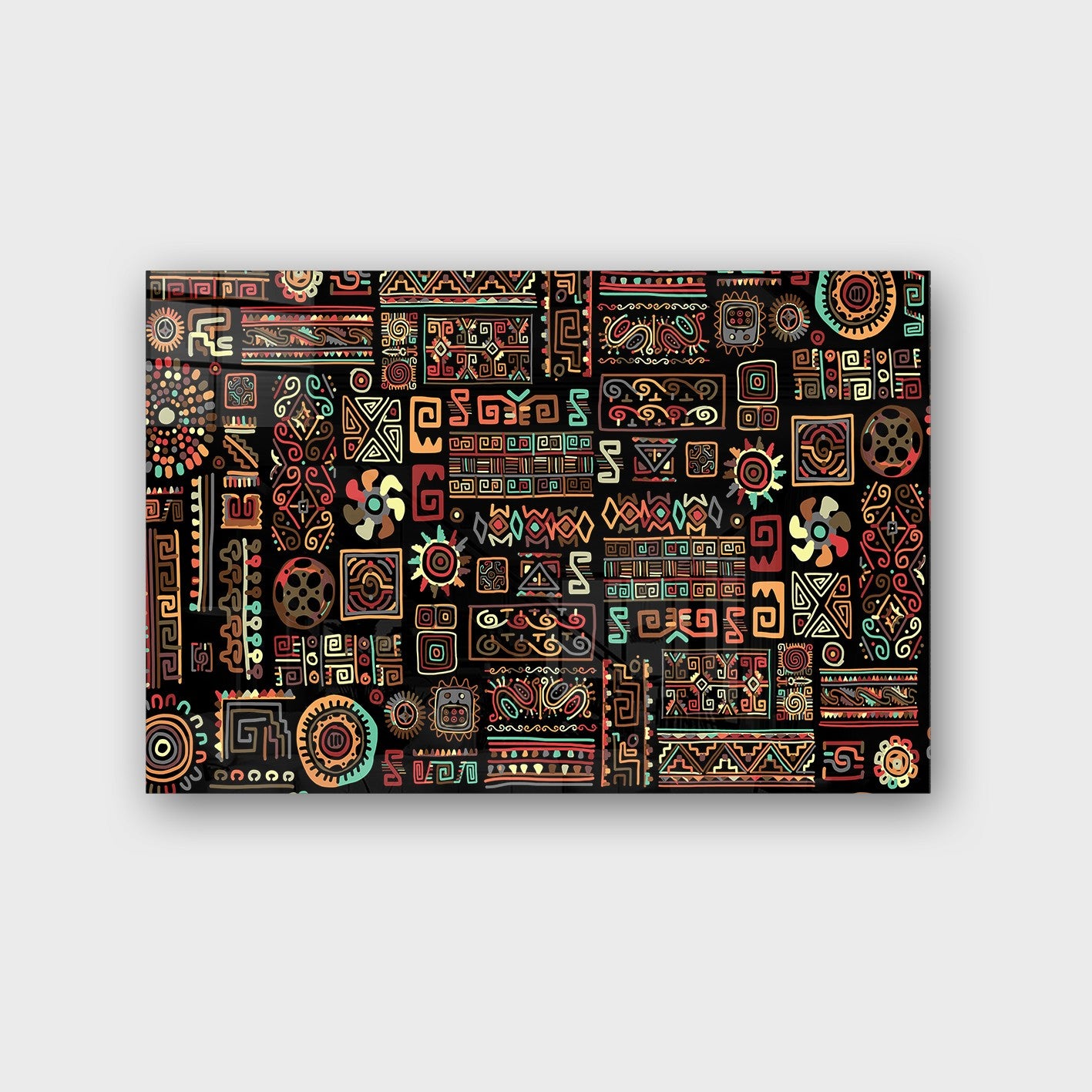Quadro Decorativo em Vidro Temperado Multicolor 40x60cm - Arte Moderna para Parede