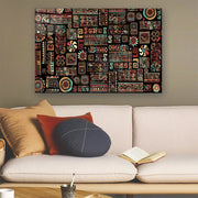 Quadro Decorativo em Vidro Temperado Multicolor 70x100cm - Arte Moderna para Parede