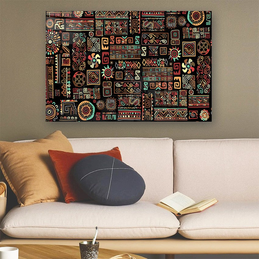 Quadro Decorativo em Vidro Temperado Multicolor 70x100cm - Arte Moderna para Parede