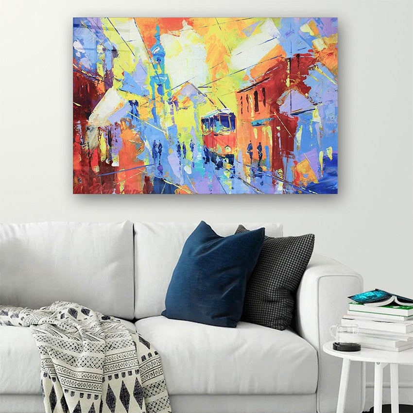 Quadro Decorativo em Vidro Temperado Multicolor 50x70cm - Arte Moderna para Parede