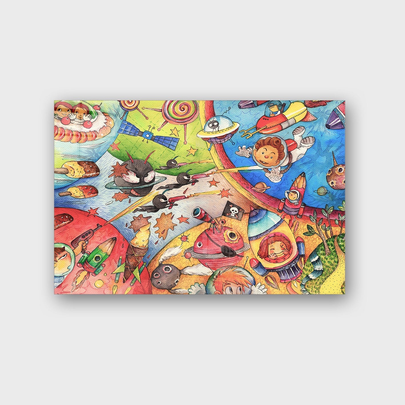 Quadro Decorativo em Vidro Temperado Multicolor 40x60cm - Arte Moderna para Parede