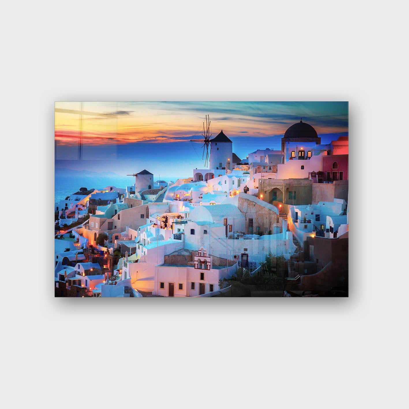 Quadro Decorativo em Vidro Temperado Multicolor 50x70cm - Arte Moderna para Parede