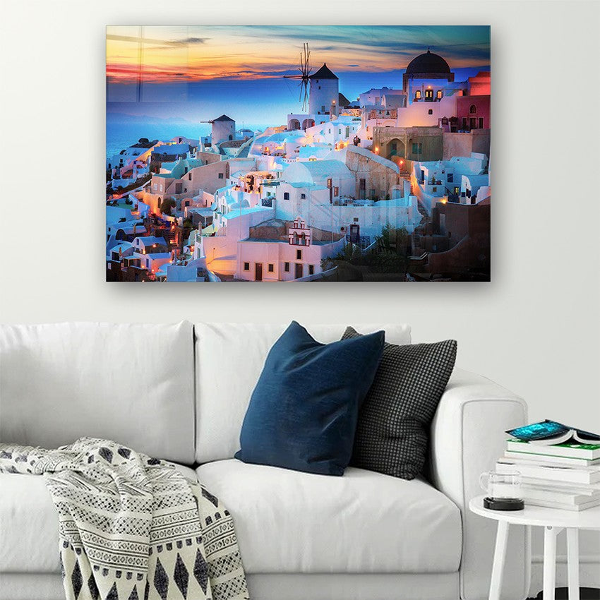 Quadro Decorativo em Vidro Temperado Multicolor 70x100cm - Arte Moderna para Parede