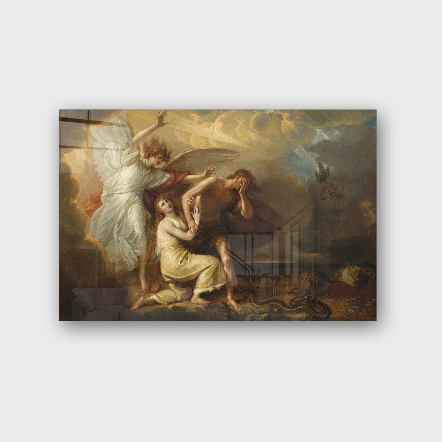 Quadro Decorativo em Vidro Temperado Multicolor 40x60cm - Arte Moderna para Parede