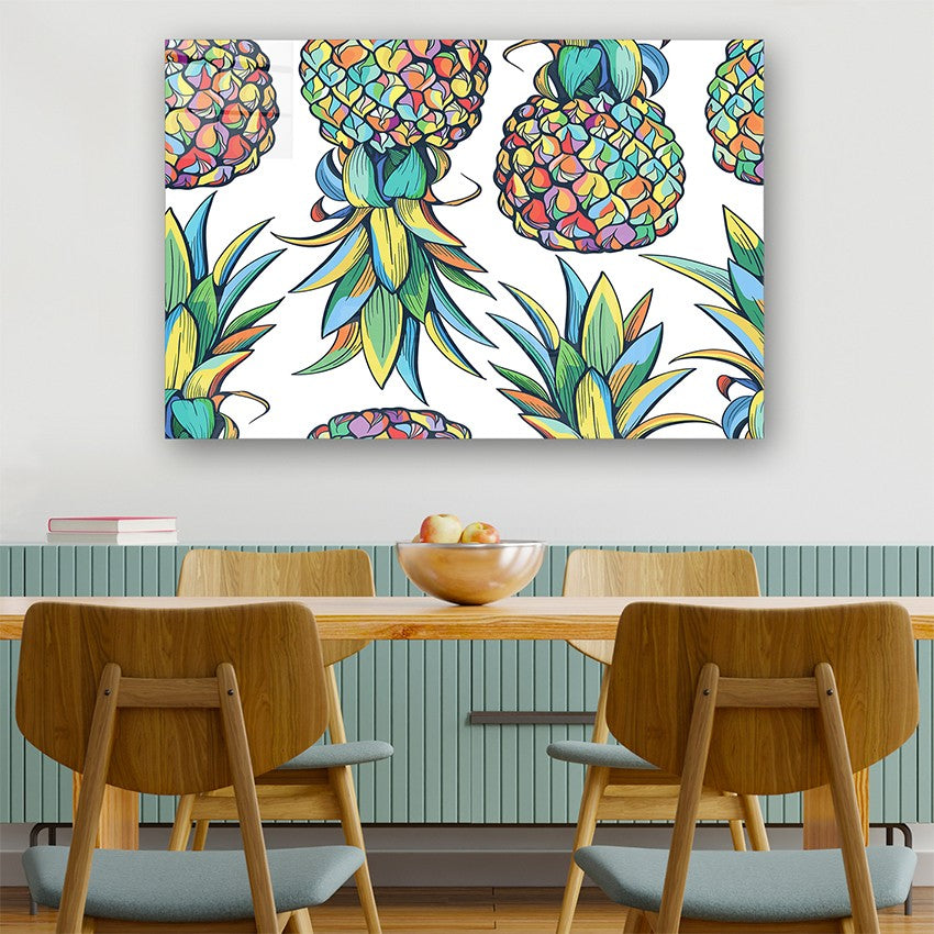 Quadro Decorativo em Vidro Temperado Multicolor 50x70cm - Arte Moderna para Parede