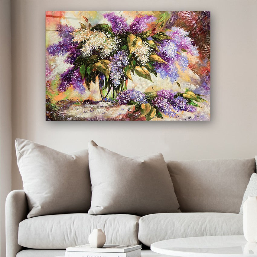 Quadro Decorativo em Vidro Temperado Multicolor 40x60cm - Arte Moderna para Parede