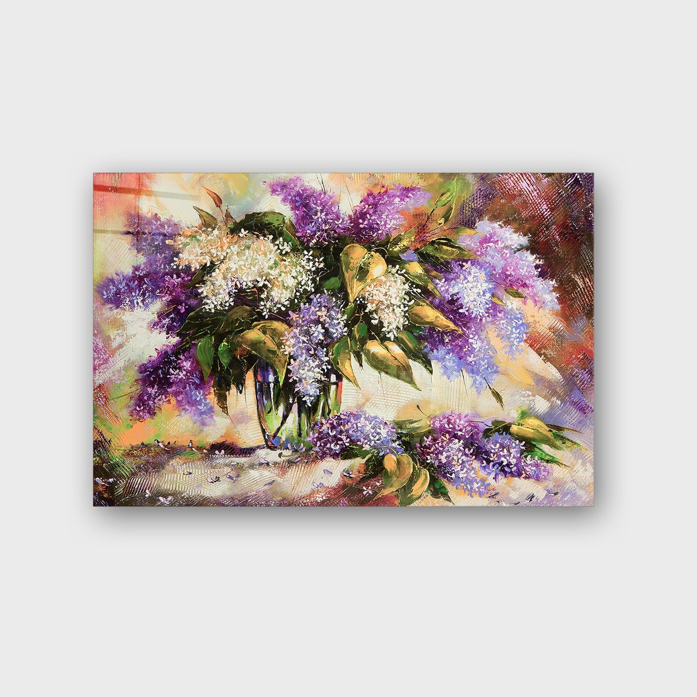 Quadro Decorativo em Vidro Temperado Multicolor 70x100cm - Arte Moderna para Parede