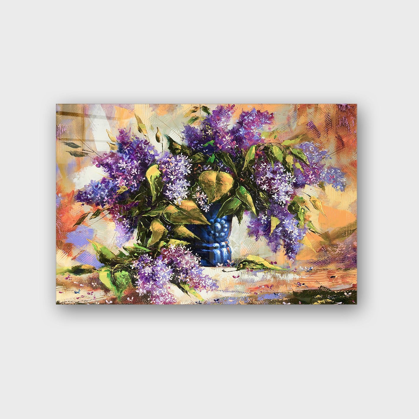 Quadro Decorativo em Vidro Temperado Multicolor 40x60cm - Arte Moderna para Parede