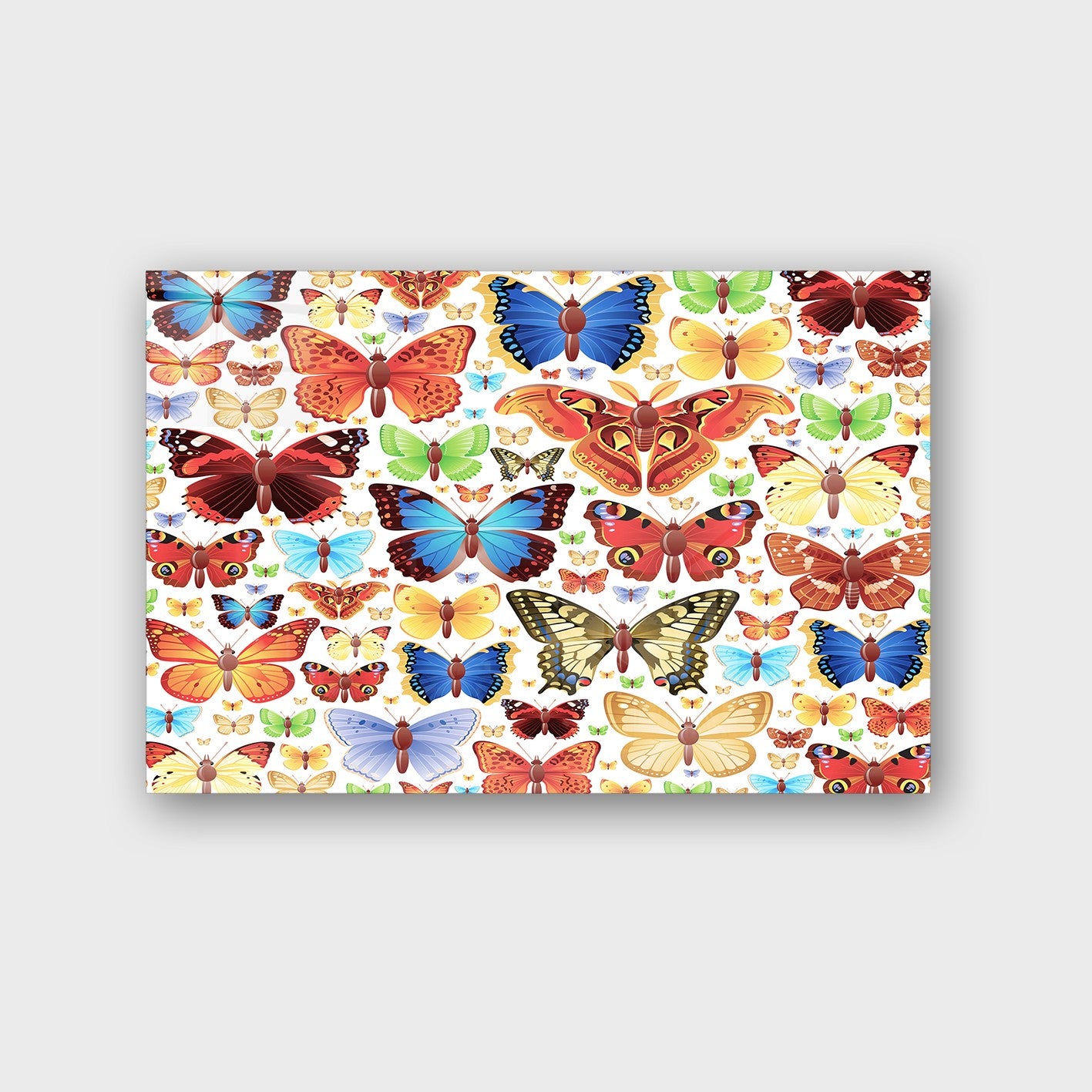 Quadro Decorativo em Vidro Temperado Multicolor 50x70cm - Arte Moderna para Parede