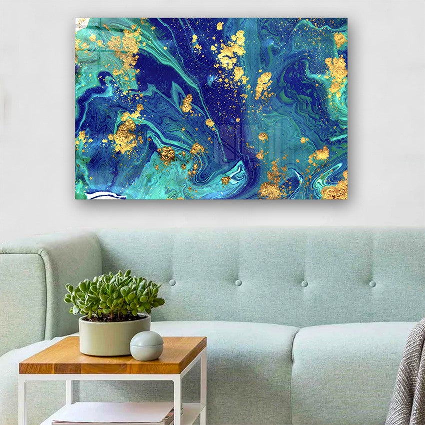 Quadro Decorativo em Vidro Temperado Multicolor 40x60cm - Arte Moderna para Parede